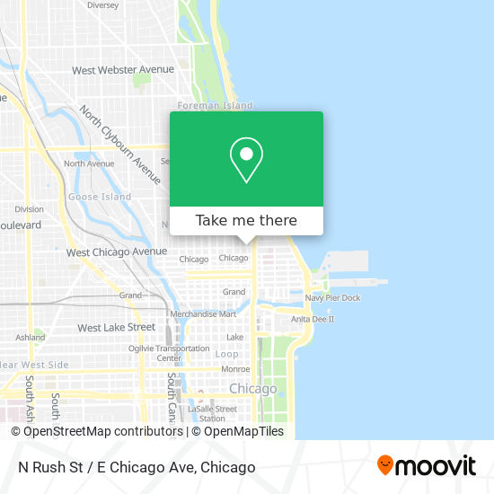 Mapa de N Rush St / E Chicago Ave