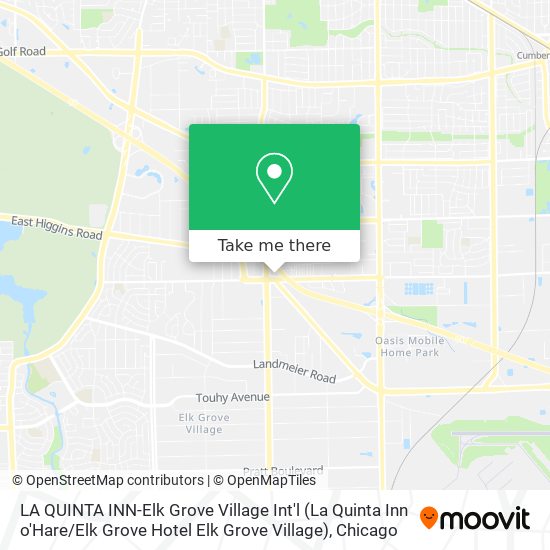 Mapa de LA QUINTA INN-Elk Grove Village Int'l (La Quinta Inn o'Hare / Elk Grove Hotel Elk Grove Village)