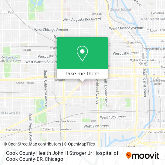 Cook County Health John H Stroger Jr Hospital of Cook County-ER map