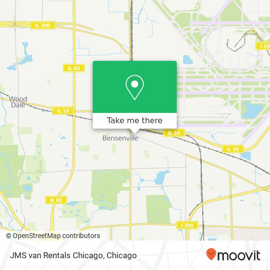 JMS van Rentals Chicago map