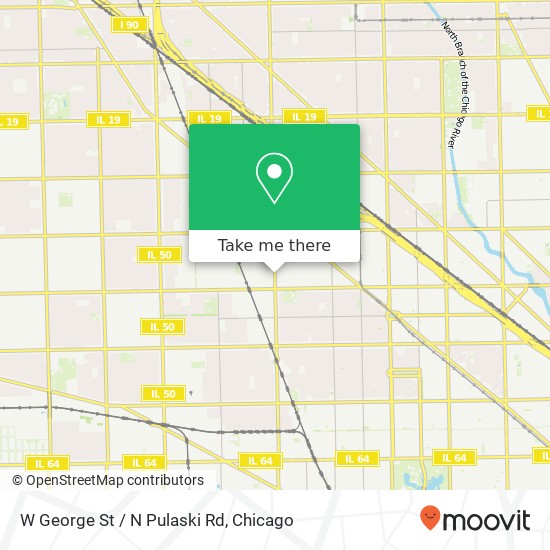 Mapa de W George St / N Pulaski Rd