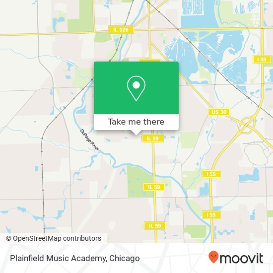 Mapa de Plainfield Music Academy