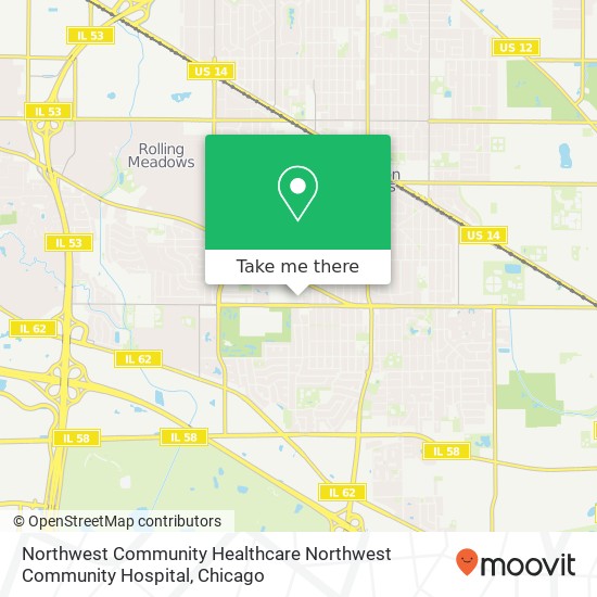 Northwest Community Healthcare Northwest Community Hospital map