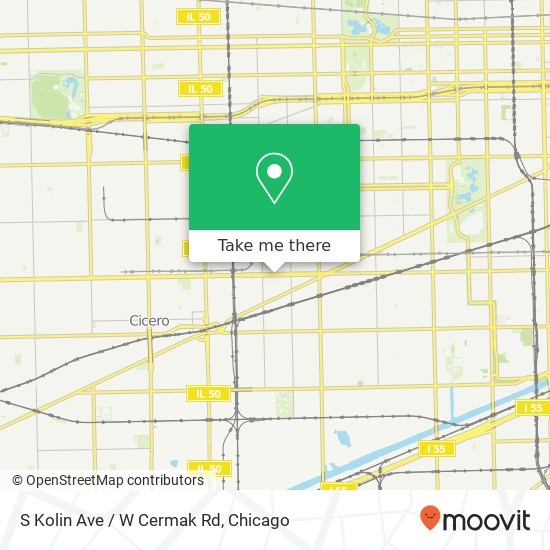 S Kolin Ave / W Cermak Rd map