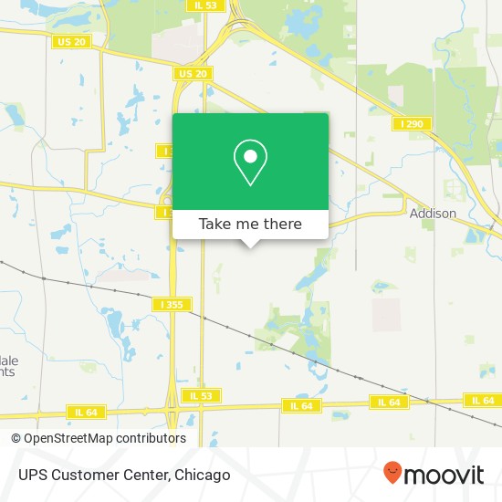 Mapa de UPS Customer Center