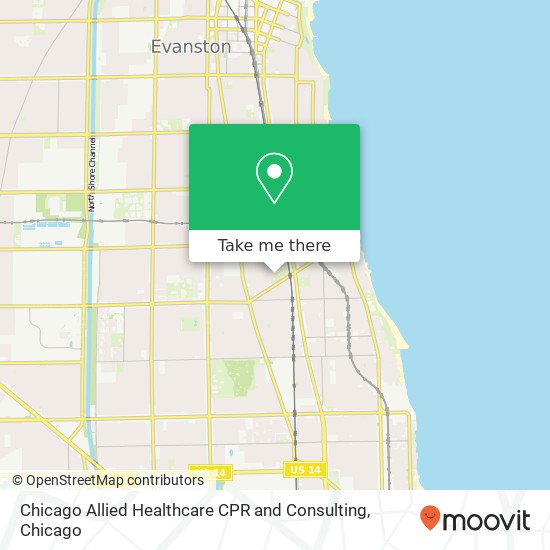 Chicago Allied Healthcare CPR and Consulting map