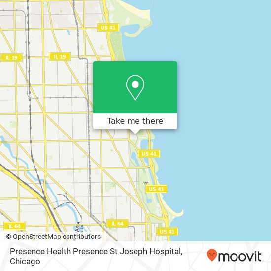 Mapa de Presence Health Presence St Joseph Hospital