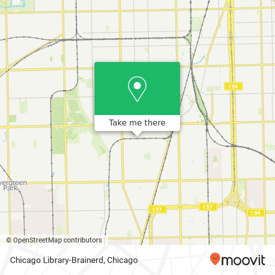 Chicago Library-Brainerd map