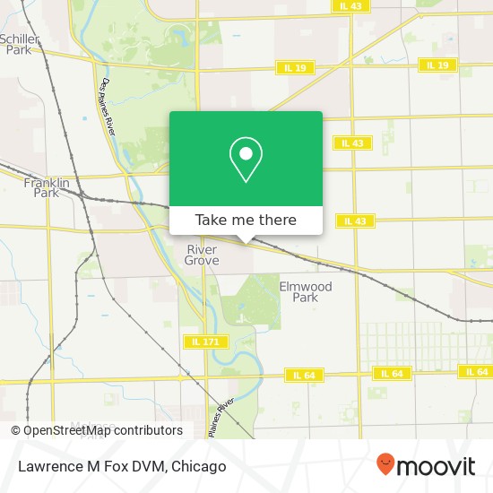 Lawrence M Fox DVM map