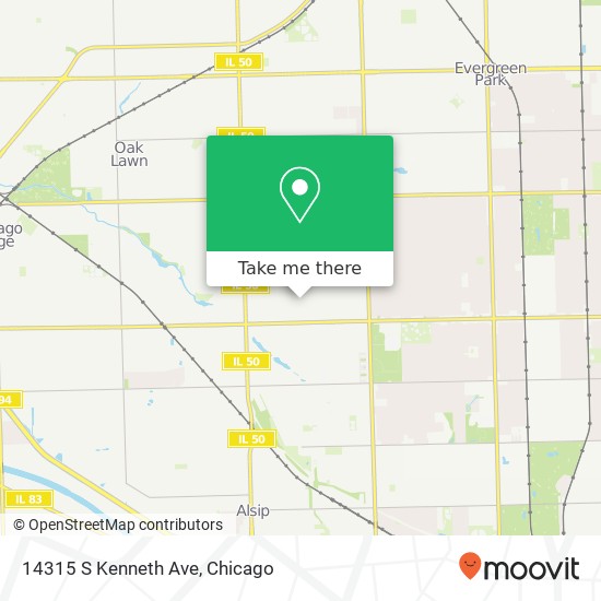 Mapa de 14315 S Kenneth Ave