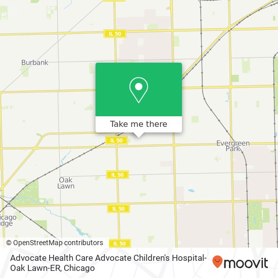 Advocate Health Care Advocate Children's Hospital-Oak Lawn-ER map