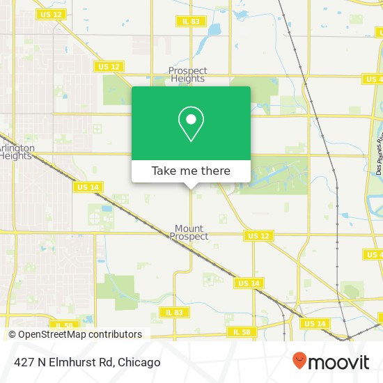 427 N Elmhurst Rd map