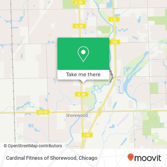 Mapa de Cardinal Fitness of Shorewood