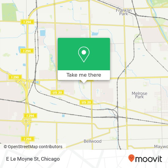 E Le Moyne St map