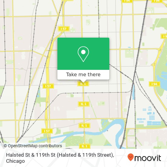 Halsted St & 119th St (Halsted & 119th Street) map