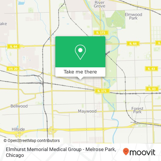 Mapa de Elmhurst Memorial Medical Group - Melrose Park