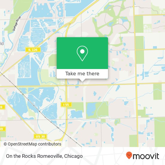 On the Rocks Romeoville map