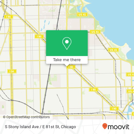 Mapa de S Stony Island Ave / E 81st St