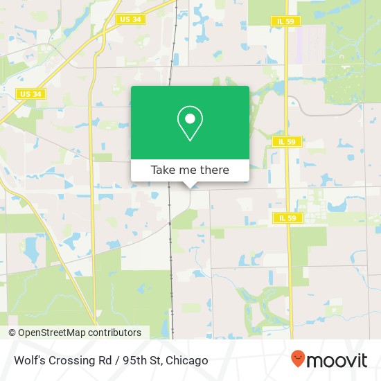 Wolf's Crossing Rd / 95th St map