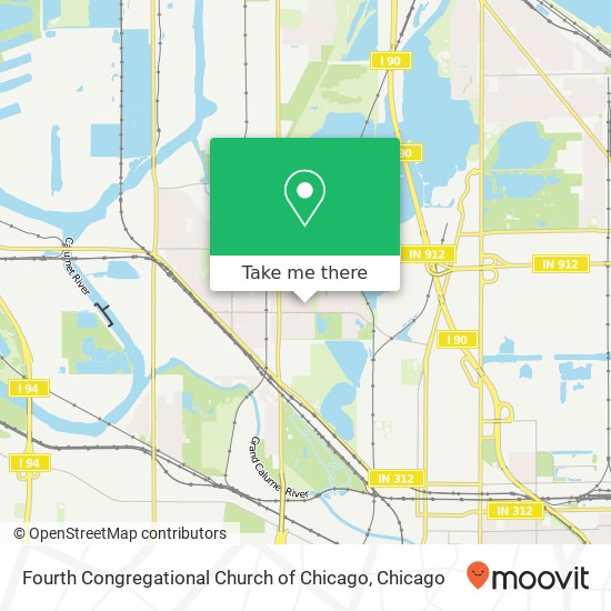 Fourth Congregational Church of Chicago map