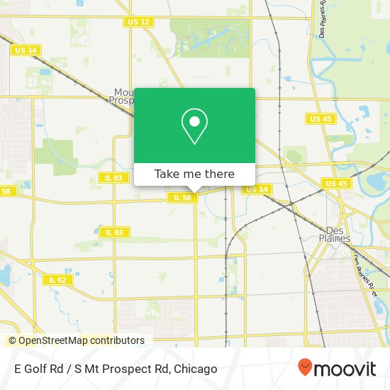 E Golf Rd / S Mt Prospect Rd map