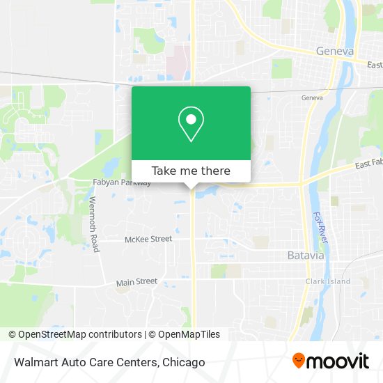 Walmart Auto Care Centers map