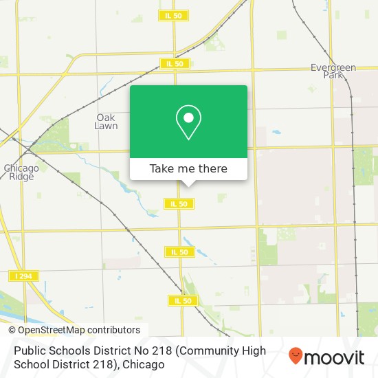Public Schools District No 218 (Community High School District 218) map