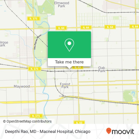 Mapa de Deepthi Rao, MD - Macneal Hospital