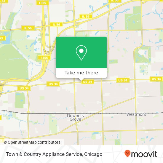 Town & Country Appliance Service map