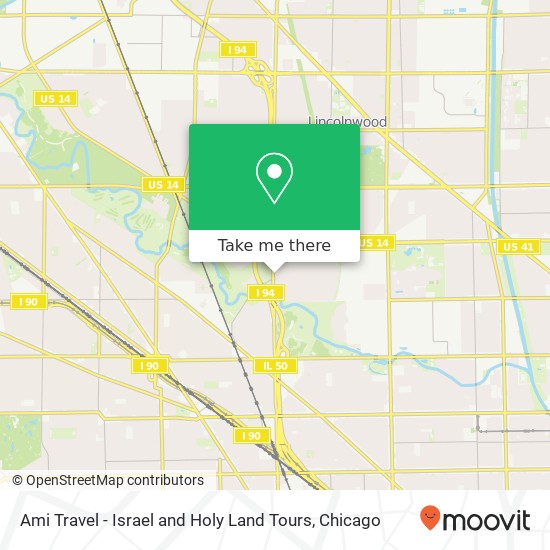 Mapa de Ami Travel - Israel and Holy Land Tours