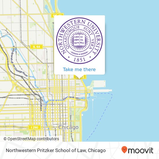 Mapa de Northwestern Pritzker School of Law