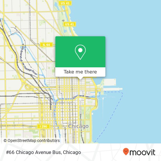 Mapa de #66 Chicago Avenue Bus