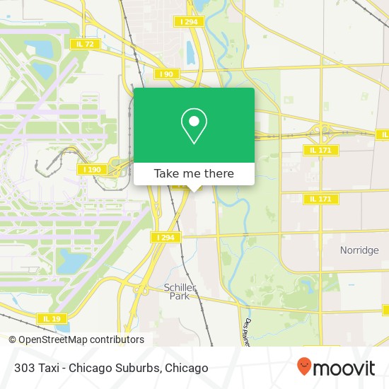 303 Taxi - Chicago Suburbs map