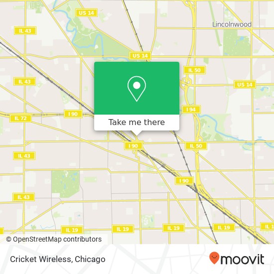 Mapa de Cricket Wireless