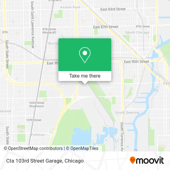 Cta 103rd Street Garage map