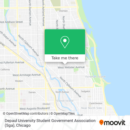 Mapa de Depaul University Student Government Association (Sga)