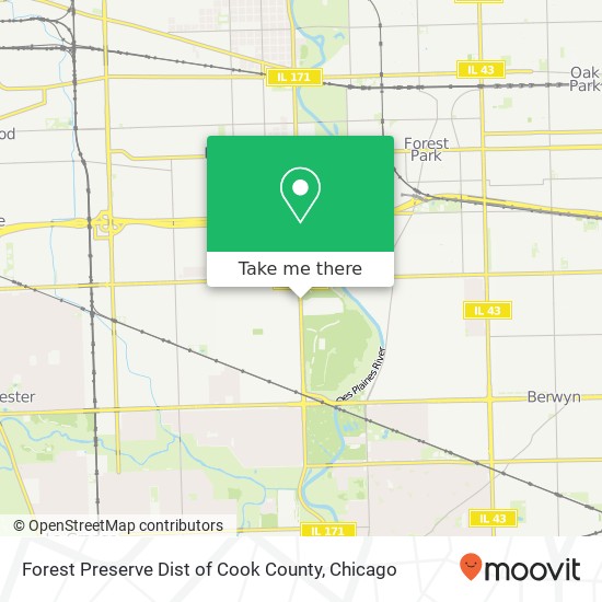 Forest Preserve Dist of Cook County map