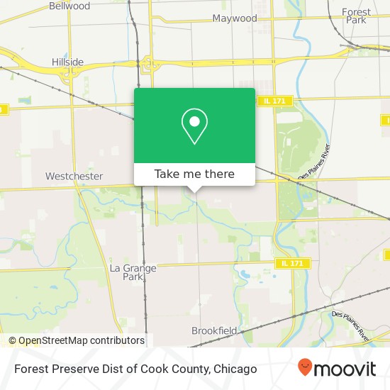 Forest Preserve Dist of Cook County map