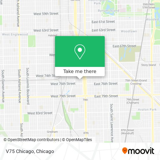 V75 Chicago map
