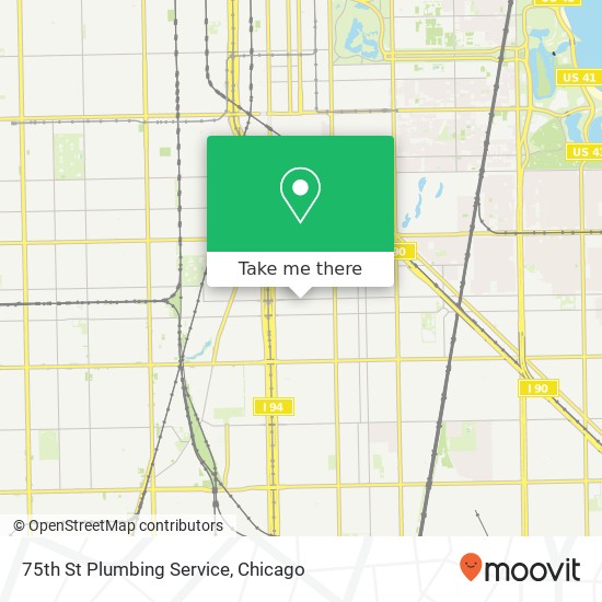 75th St Plumbing Service map