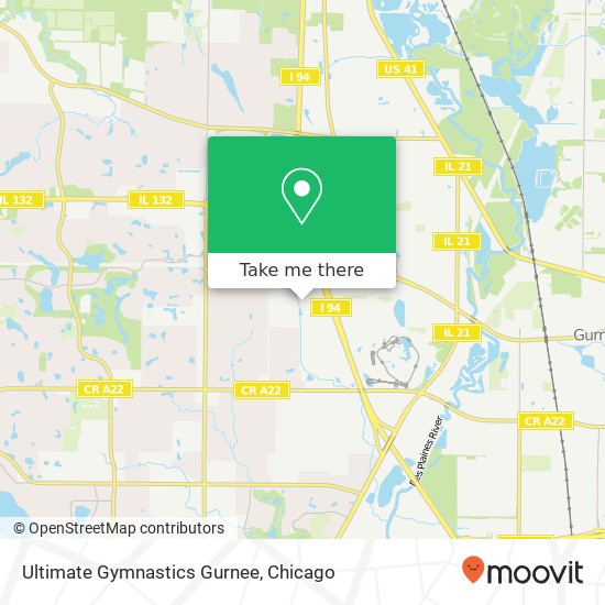 Ultimate Gymnastics Gurnee map