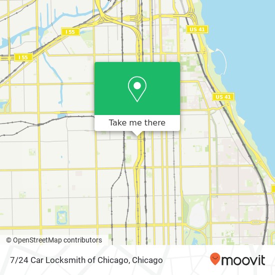 Mapa de 7/24 Car Locksmith of Chicago