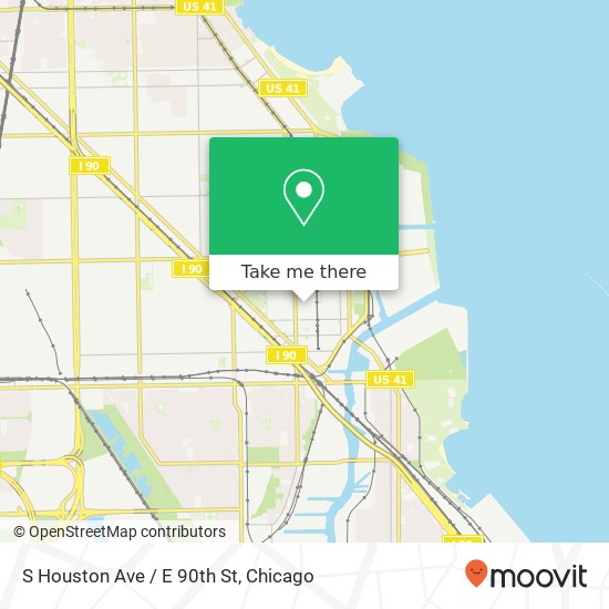S Houston Ave / E 90th St map