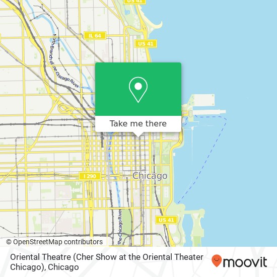 Mapa de Oriental Theatre (Cher Show at the Oriental Theater Chicago)