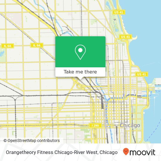 Mapa de Orangetheory Fitness Chicago-River West