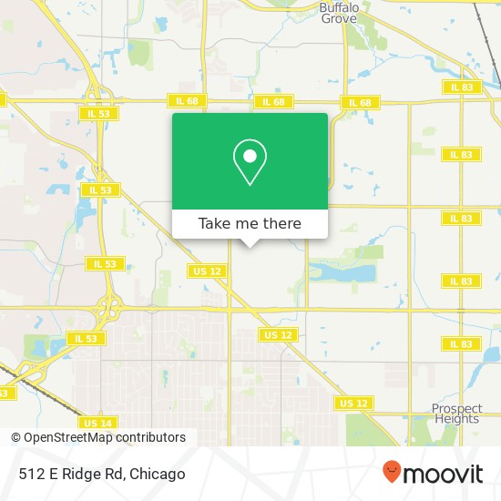 512 E Ridge Rd map