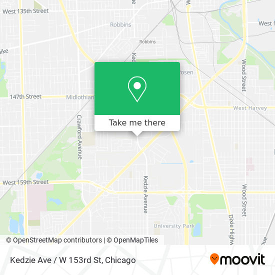 Mapa de Kedzie Ave / W 153rd St