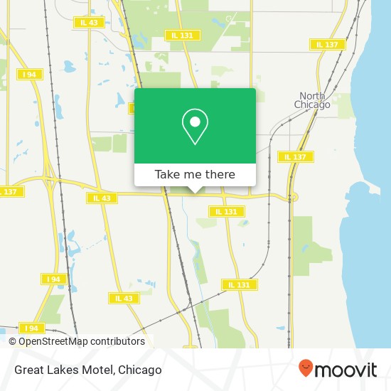 Mapa de Great Lakes Motel