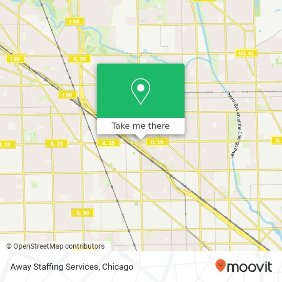 Away Staffing Services map