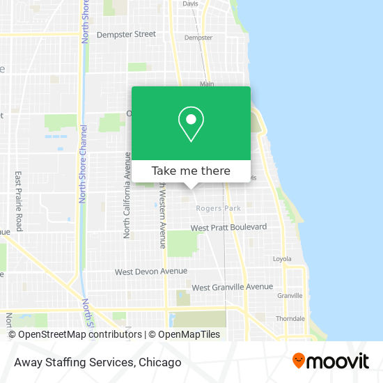 Away Staffing Services map